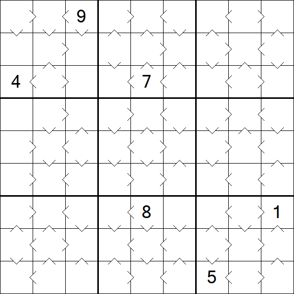 Greater Than Sudoku - Médio