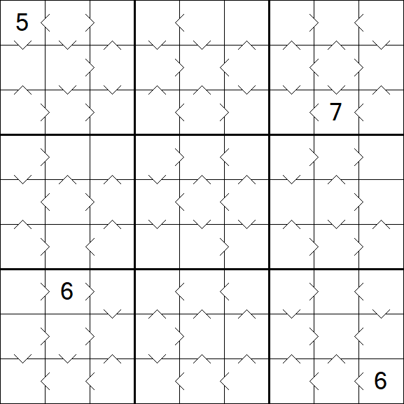 Greater Than Sudoku - Médio