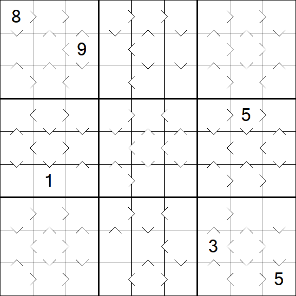 Greater Than Sudoku - Medium