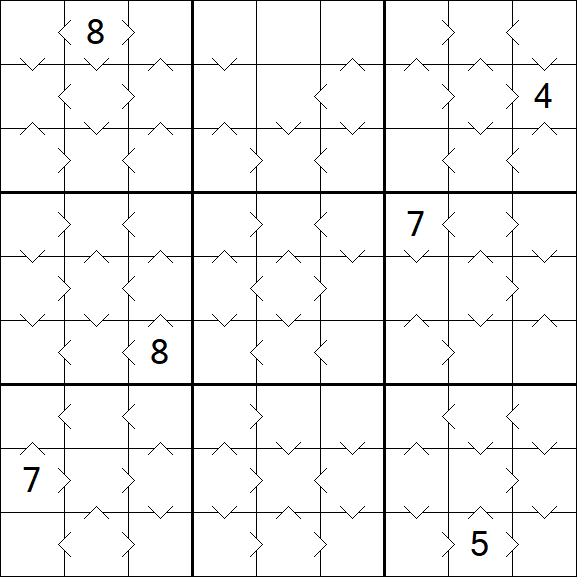 Greater Than Sudoku - Medium