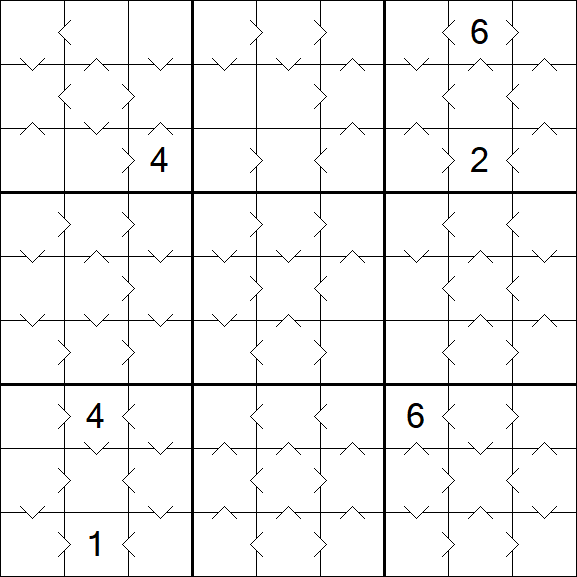 Greater Than Sudoku - Medium