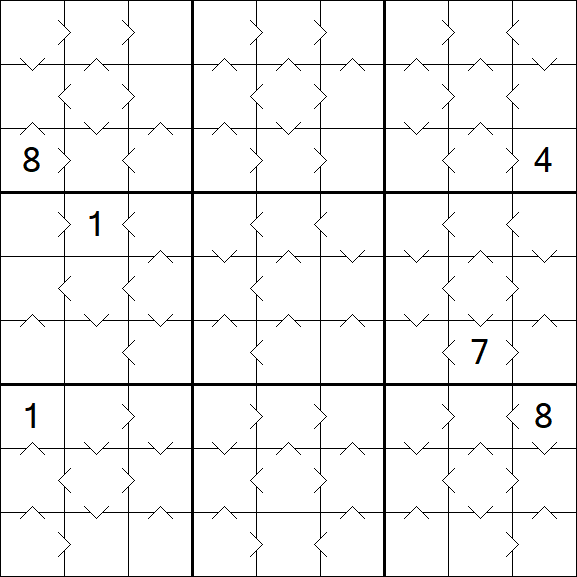 Greater Than Sudoku - Medium
