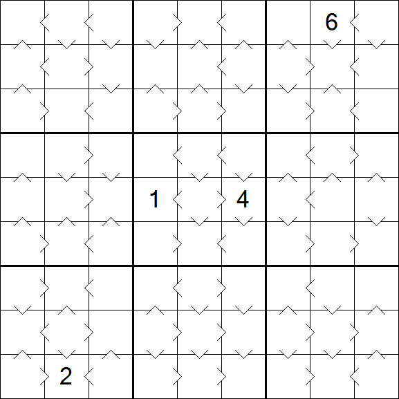 Greater Than Sudoku - Medium