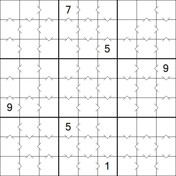 Greater Than Sudoku - Medium