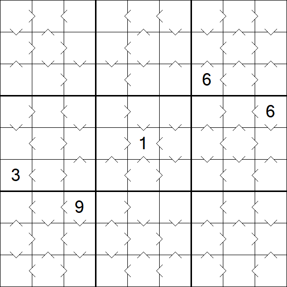 Greater Than Sudoku - Medium
