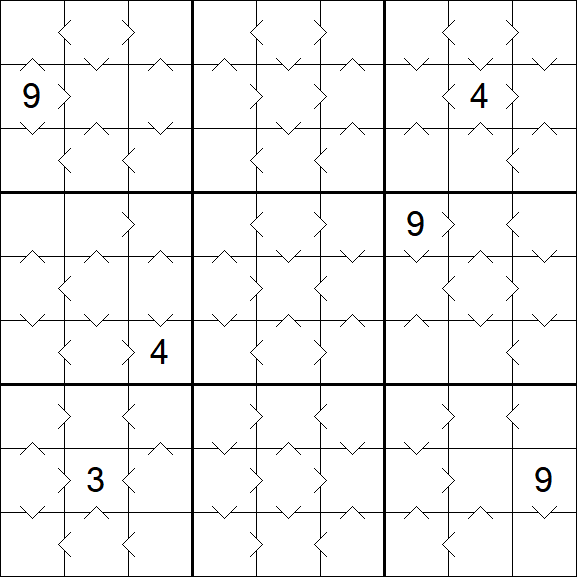 Greater Than Sudoku - Medium