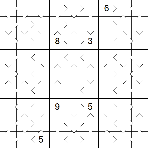 Greater Than Sudoku - Medium