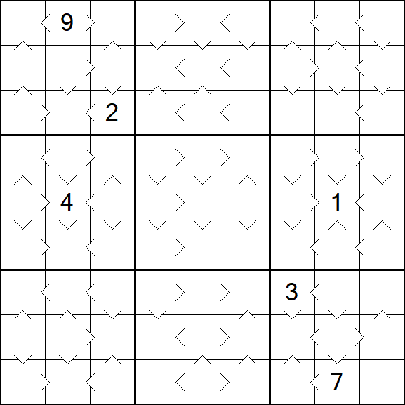 Greater Than Sudoku - Medium