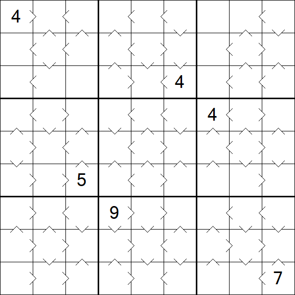 Greater Than Sudoku - Medium