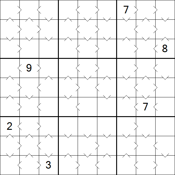 Greater Than Sudoku - Medium