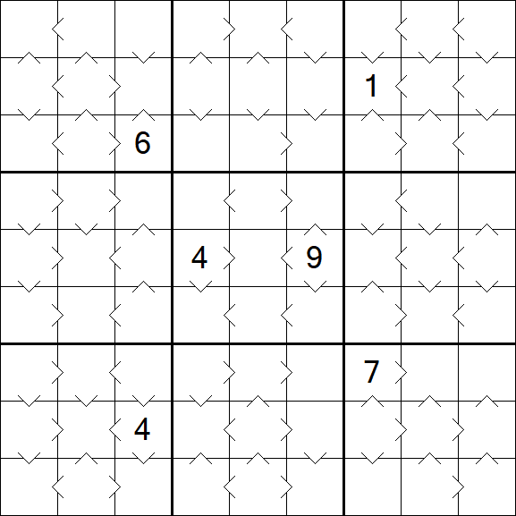 Greater Than Sudoku - Medium
