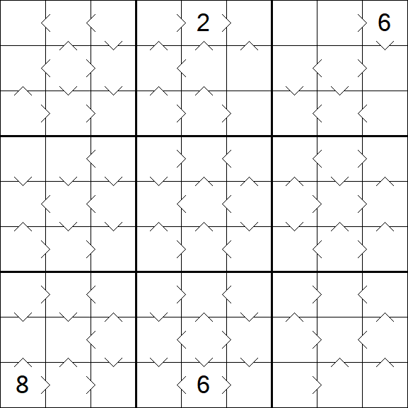 Greater Than Sudoku - Medium