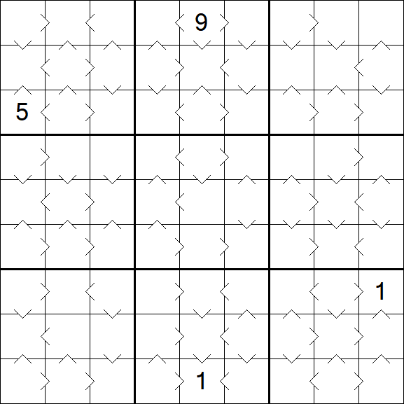 Greater Than Sudoku - Medium