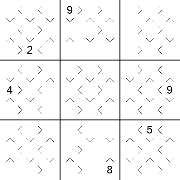 Greater Than Sudoku - Medium