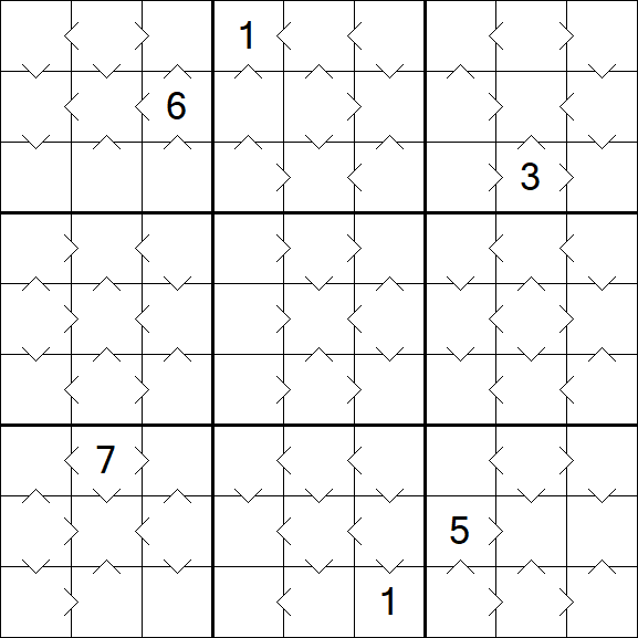 Greater Than Sudoku - Medium