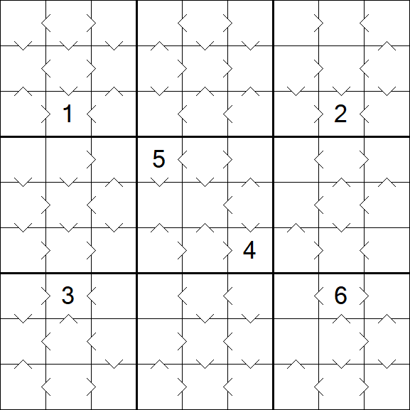 Greater Than Sudoku - Medium