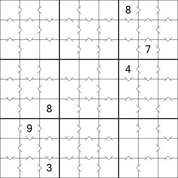 Greater Than Sudoku - Medium