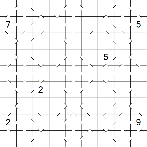 Greater Than Sudoku - Medium