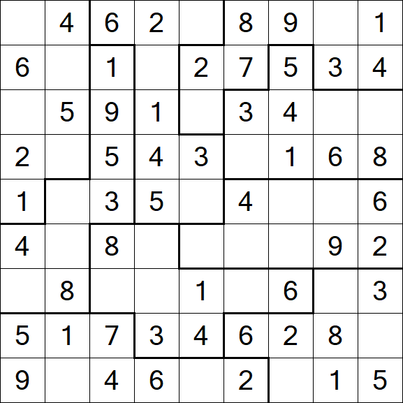Jigsaw Sudoku - Fácil