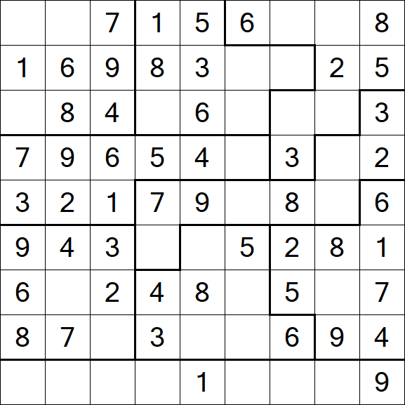 Jigsaw Sudoku - Einfach