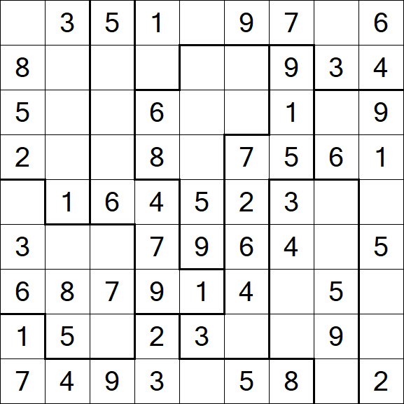Jigsaw Sudoku - Einfach