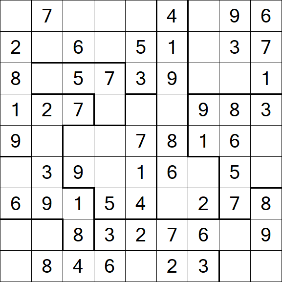 Jigsaw Sudoku - Einfach