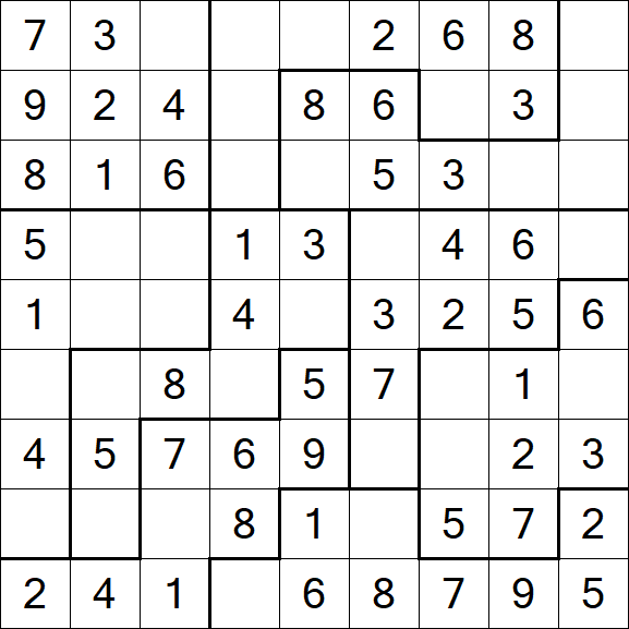 Jigsaw Sudoku - Einfach