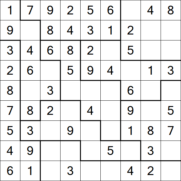 Jigsaw Sudoku - Einfach