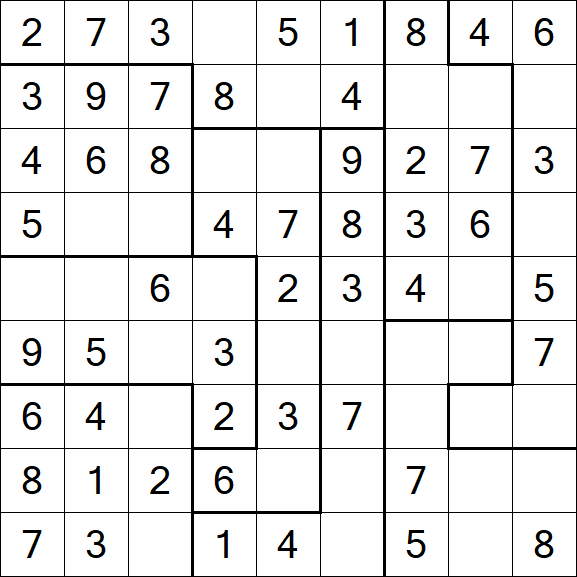 Jigsaw Sudoku - Einfach