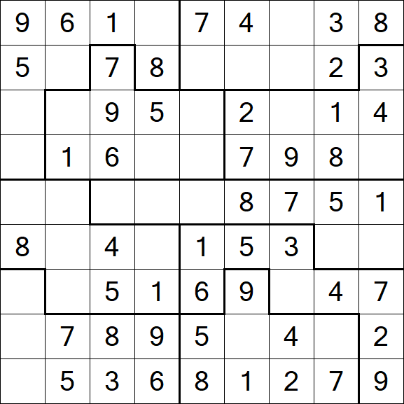 Jigsaw Sudoku - Einfach