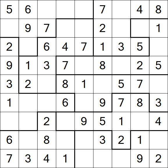Jigsaw Sudoku - Einfach