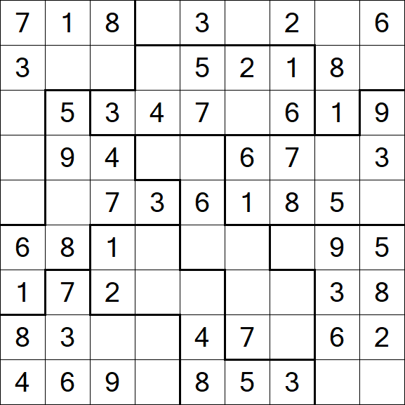 Jigsaw Sudoku - Einfach