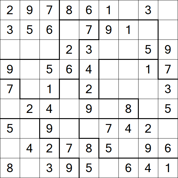 Jigsaw Sudoku - Einfach