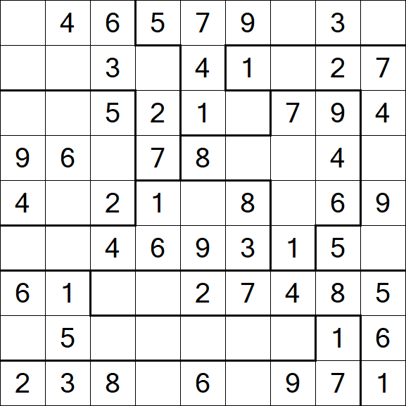 Jigsaw Sudoku - Einfach