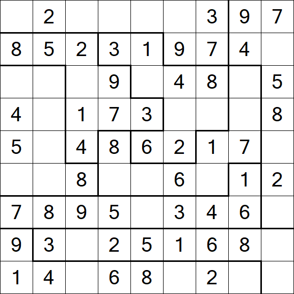 Jigsaw Sudoku - Einfach