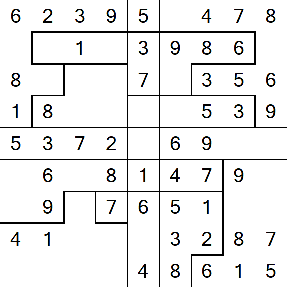 Jigsaw Sudoku - Einfach