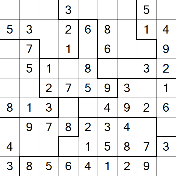 Jigsaw Sudoku - Einfach