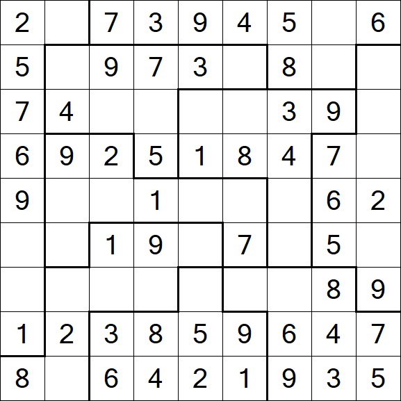 Jigsaw Sudoku - Einfach