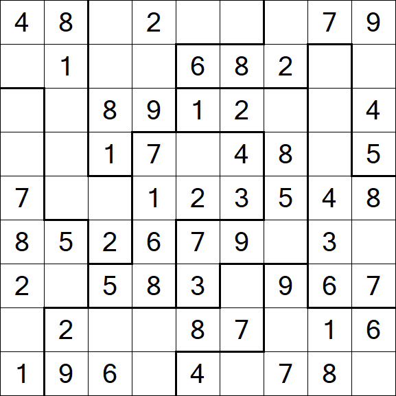 Jigsaw Sudoku - Einfach