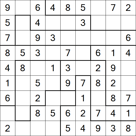 Jigsaw Sudoku - Einfach