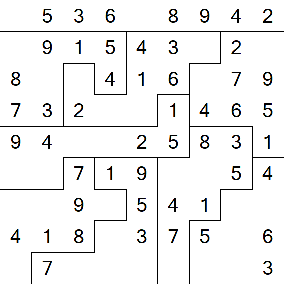 Jigsaw Sudoku - Einfach