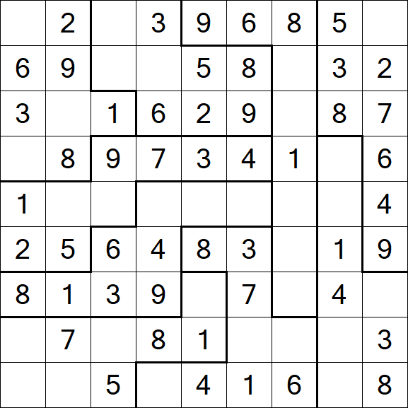 Jigsaw Sudoku - Einfach