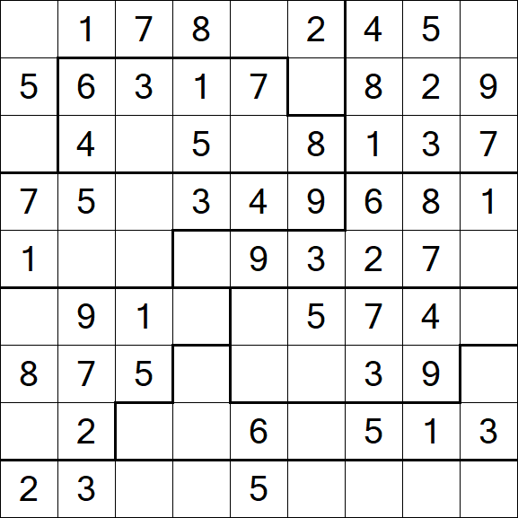 Jigsaw Sudoku - Einfach