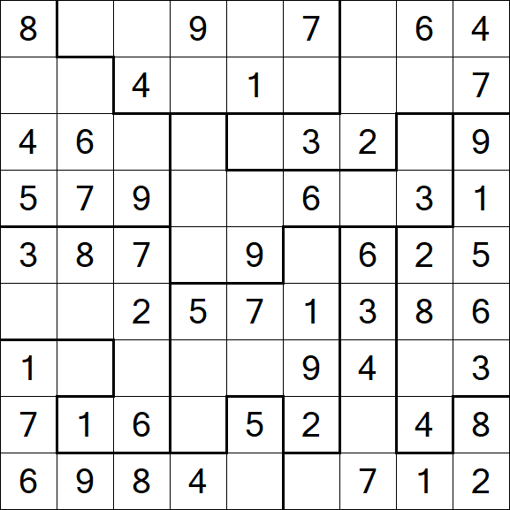 Jigsaw Sudoku - Einfach
