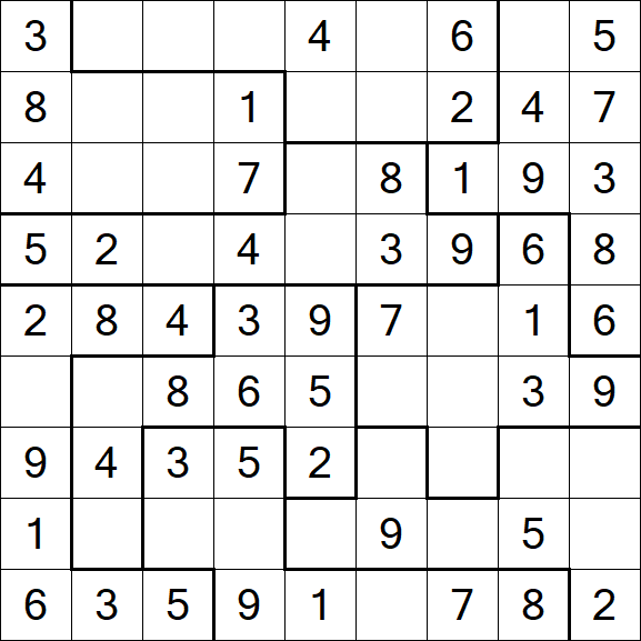 Jigsaw Sudoku - Einfach