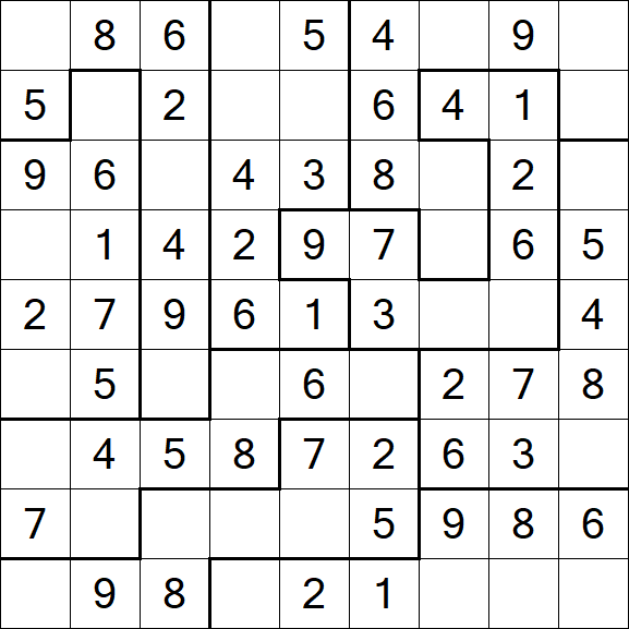 Jigsaw Sudoku - Einfach