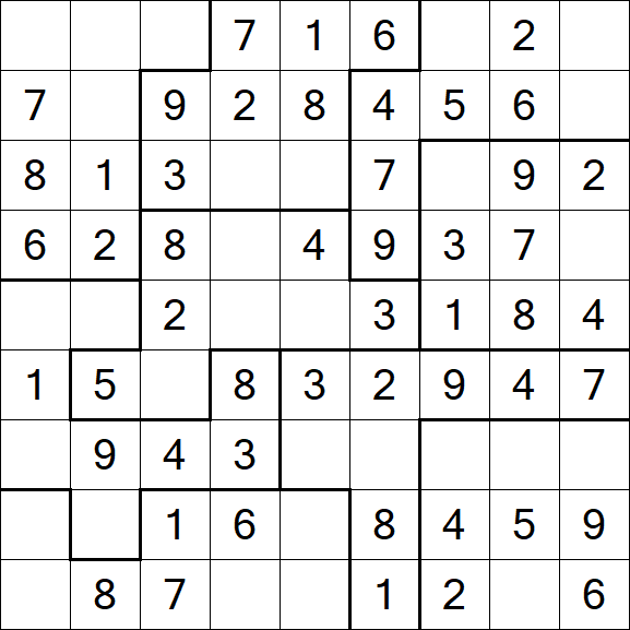 Jigsaw Sudoku - Einfach
