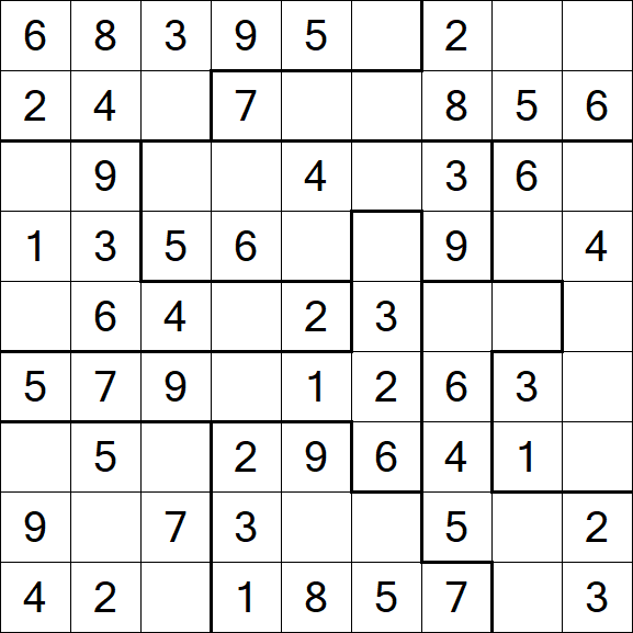 Jigsaw Sudoku - Einfach