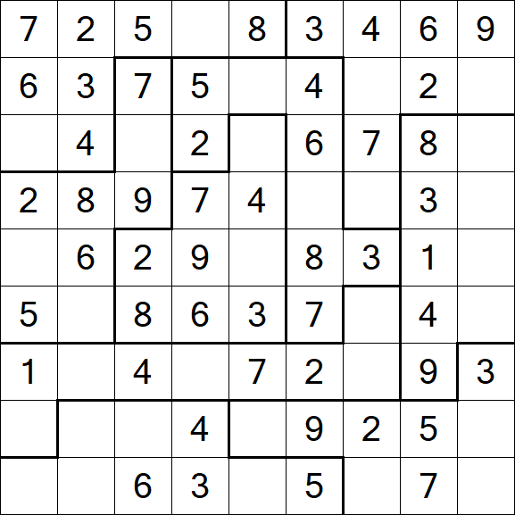 Jigsaw Sudoku - Einfach