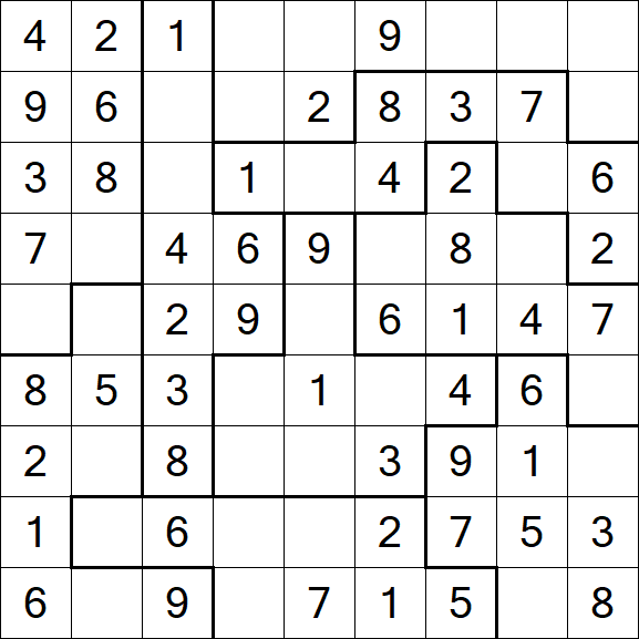 Jigsaw Sudoku - Einfach
